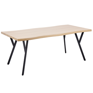 BELIANI Eettafel MDF lichthout 180 x 90 cm ALTON