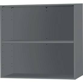 Schäfer Shop Select START UP opzet/bijzet boekenkast, 2 OH, 1 legbord, B 800 x D 420 x H 726 mm, grafiet