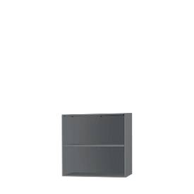 Schäfer Shop Select SET UP opzet/bijzet boekenkast, 2 OH, 1 legbord, B 800 x D 420 x H 726 mm, grafiet