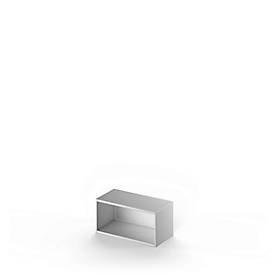 Schäfer Shop Genius TETRIS SOLID opzet boekenkast, staal, 1 OH, B 800 x D 413 x H 383 mm, blank-alu