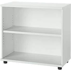 Schäfer Shop Select Boekenkast van hout, 2 legborden, B 800  x D 421 x H 750 mm, lichtgrijs