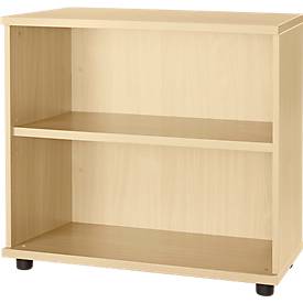 Schäfer Shop Select Boekenkast van hout, 2 legborden, B 800  x D 421 x H 750 mm, ahorn