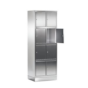Roestvast stalen kast, privékast, h x b x d = 1800 x 625 x 500 mm