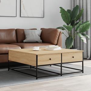 VidaXL Salontafel 100x99x40 cm bewerkt hout sonoma eikenkleurig