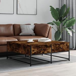 VidaXL Salontafel 100x99x40 cm bewerkt hout gerookt eikenkleurig