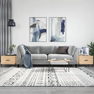 VidaXL Salontafels 2 st 50x50x40 cm bewerkt hout sonoma eikenkleurig