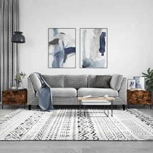 VidaXL Salontafels 2 st 50x50x40 cm bewerkt hout gerookt eikenkleurig