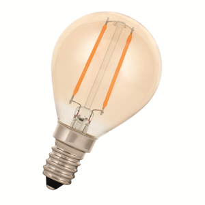 Bailey BAIL led-lamp, goud, voet E14, 2W, temp 2200K, uitv glas/afd hldr