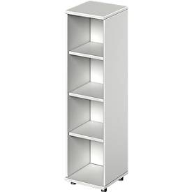 Schäfer Shop Genius TETRIS SOLID boekenkast, spaanplaat, 4 OH, B 400 x D 421 x H 1520 mm, lichtgrijs