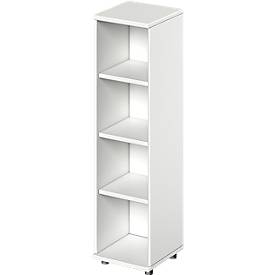 Schäfer Shop Genius TETRIS SOLID boekenkast, spaanplaat, 4 OH, B 400 x D 421 x H 1520 mm, wit