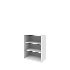 BARI boekenkast, 3 OH, 2 legborden, spaanplaat, B 819 x D 430 x H 1117 mm, wit