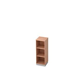 Boekenkast, spaanplaat, B 400 x D 400 mm, 3 OH, notenhoutdecor