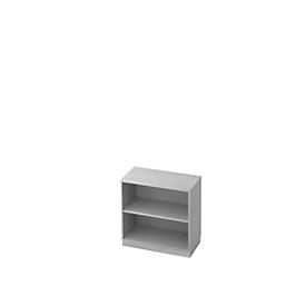Boekenkast, spaanplaat, B 800 x D 400 mm, 2 OH, lichtgrijs