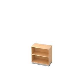 Boekenkast, spaanplaat, B 800 x D 400 mm, 2 OH, ahorndecor