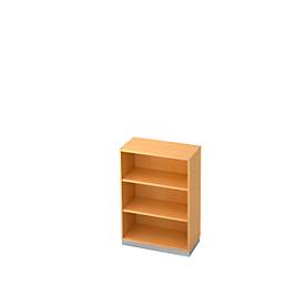 Boekenkast, spaanplaat, B 800 x D 400 mm, 3 OH, beukendecor