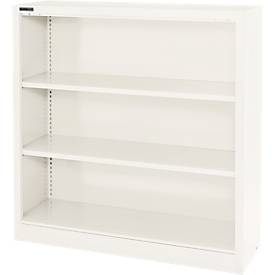 Schäfer Shop Select MS iCOLOUR boekenkast, plaatstaal, 3 OH, B 950 x D 400 x H 1215 mm, wit RAL 9003