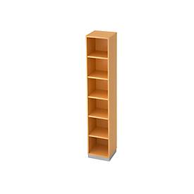 Boekenkast, spaanplaat, B 400 x D 400 mm, 6 OH, beukendecor