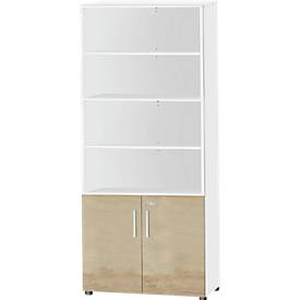 Schäfer Shop Select Schäfer Shop  Select SET UP combi-boekenkast, 6 OH, B 800 x D 420 x H 2196 mm, wit/eikendecor