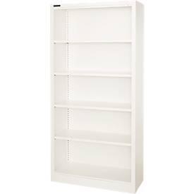 Schäfer Shop Select MS iCOLOUR boekenkast,  plaatstaal, 5 OH, B 950 x D 400 x 1935 mm, wit RAL 9003