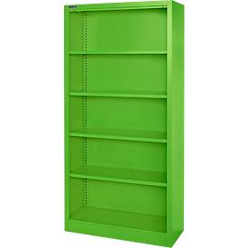 Schäfer Shop Select MS iCOLOUR boekenkast,  plaatstaal, 5 OH, B 950 x D 400 x 1935 mm, appelgroen RAL 6018