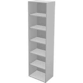 Schäfer Shop Genius Boekenkast TETRIS WALL, 6 HC, B 600 x D 420 x H 2250 mm, lichtgrijs