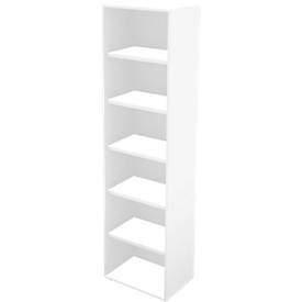 Schäfer Shop Genius Boekenkast TETRIS WALL, 6 HC, B 600 x D 420 x H 2250 mm, wit