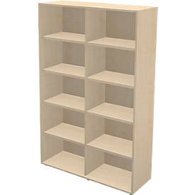 Schäfer Shop Genius Boekenkast TETRIS WALL, 5 HC, B 1000 x D 420 x H 1880 mm, ahorn