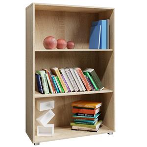 Casaria Bücherregal Vela, mit 3 Fächer 115x60x28cm höhenverstellbare Böden Holz Bücher