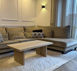 Industrielemeubelshop Rechthoekige eikenhouten salontafel Beer