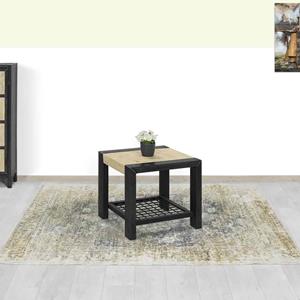 Industrielemeubelshop Steigerhouten salontafel Larto met industrieel raster
