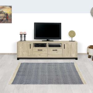Industrielemeubelshop Steigerhouten TV meubel Ailey met lades en deurtjes