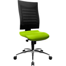 Schäfer Shop Pure Bureaustoel SSI PROLINE S2, synchroonmechanisme, zonder armleuningen, rugleuning met 3D-gaas, ergonomisch gevormde wervelsteun, appelgroen/zwart