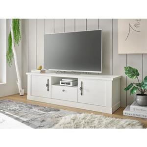 Home affaire Tv-meubel Ravenna in romantische landelijke stijl, grepen van metaal, breedte 155 cm