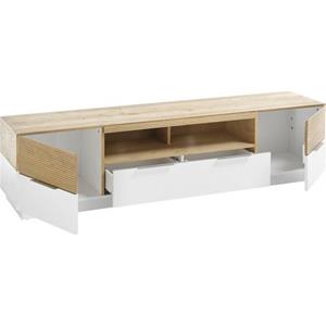 MCA furniture Tv-meubel Dubai voor tv's tot 84 inch geschikt, matwit met garnering