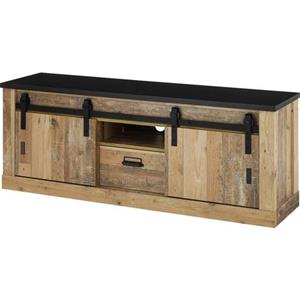 Home affaire Tv-meubel Sherwood Houtdecor, met schuurdeurbeslag en apothekersgreep, breedte 162 cm