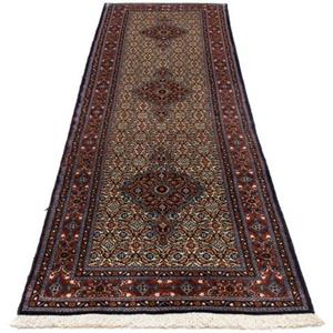 morgenland Hochflor-Läufer "Moud Medaillon Beige 288 x 80 cm", rechteckig, Unikat mit Zertifikat