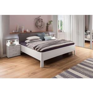 WIEMANN Bed Bern met ronde poten en bekleed hoofdbord