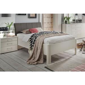 WIEMANN Bed Bern met ronde poten en bekleed hoofdbord