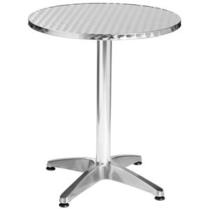 PULSIVA Tafel Limona rond; 60x70 cm (ØxH); Tafelblad zilver, frame zilver; rond