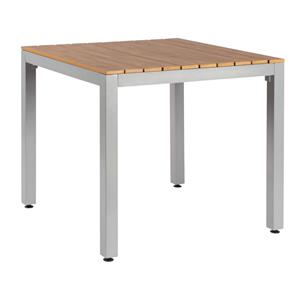 PULSIVA Tafel Resistance; 80x80x73 cm (LxBxH); Tafelblad bruin, frame grijs; rechthoekig