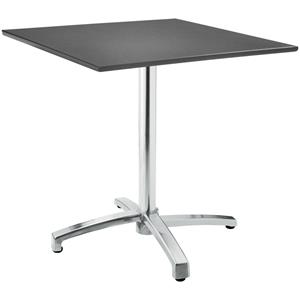 Vega Outdoortafel Taipa grafiet; 70x70x73 cm (LxBxH); Tafelblad grafiet, frame zilver; vierkant