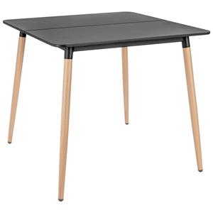 Vega Tafel Gimani vierkant; 80x80x72 cm (LxBxH); Tafelblad antraciet, frame bruin; vierkant