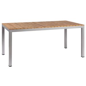 PULSIVA Tafel Resistance; 160x80x73 cm (LxBxH); Tafelblad bruin, frame grijs; rechthoekig