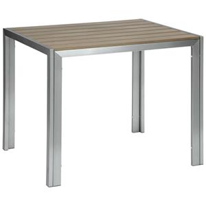 Vega Tafel Artless; 120x72x75 cm (LxBxH); Tafelblad grijs, frame zilver; rechthoekig