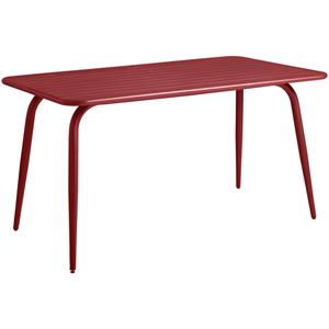 Vega Tafel Bevera; 140x80x74 cm (LxBxH); rood; rechthoekig