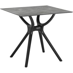 Vega Tafel Faro; 80x80x74 cm (LxBxH); Tafelblad beton, frame zwart; vierkant