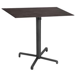 Vega Terrastafel Lift grafiet; 68x68x72 cm (LxBxH); Tafelblad grafiet, frame antraciet; vierkant
