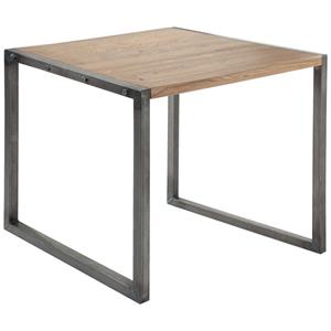 Vega Tafel Torres vierkant; 80x80x75 cm (LxBxH); Tafelblad antiek eiken/grijs, frame grijs; vierkant