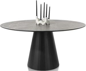 Arabax eetkamertafel - rond - 150x120cm - lichtgrijs