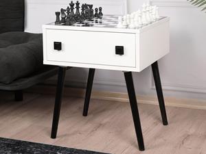 Mobistoxx Schaaktafel KING 1 lade wit/zwart